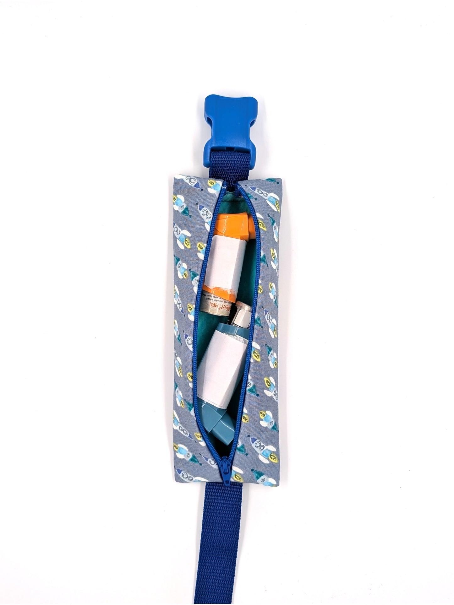 Epicute The Astronaut - Space Explorer EpiPen Pouch - 2026.04.02 Front Open Inhalers